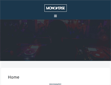 Tablet Screenshot of monoversemusic.com